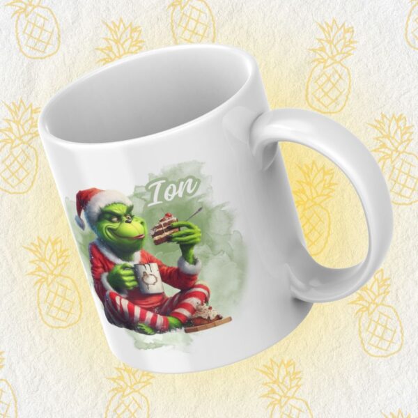 Cana personalizată "Grinch".