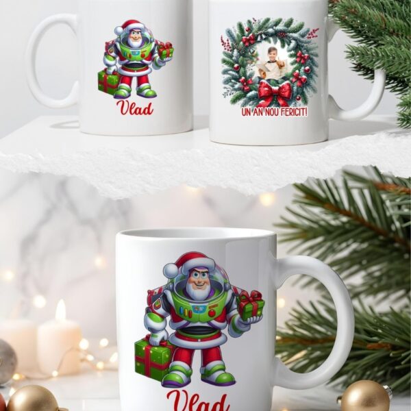 Cupa cu inscripția "Un an nou fericit! Vlad".